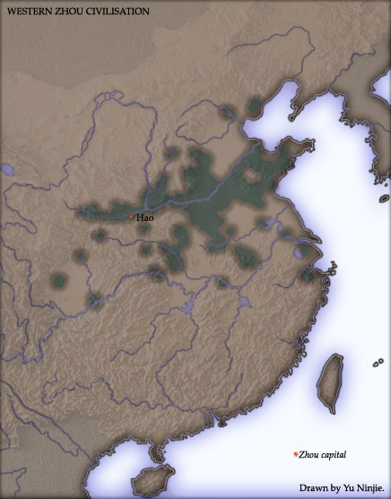 西周分封制示意图