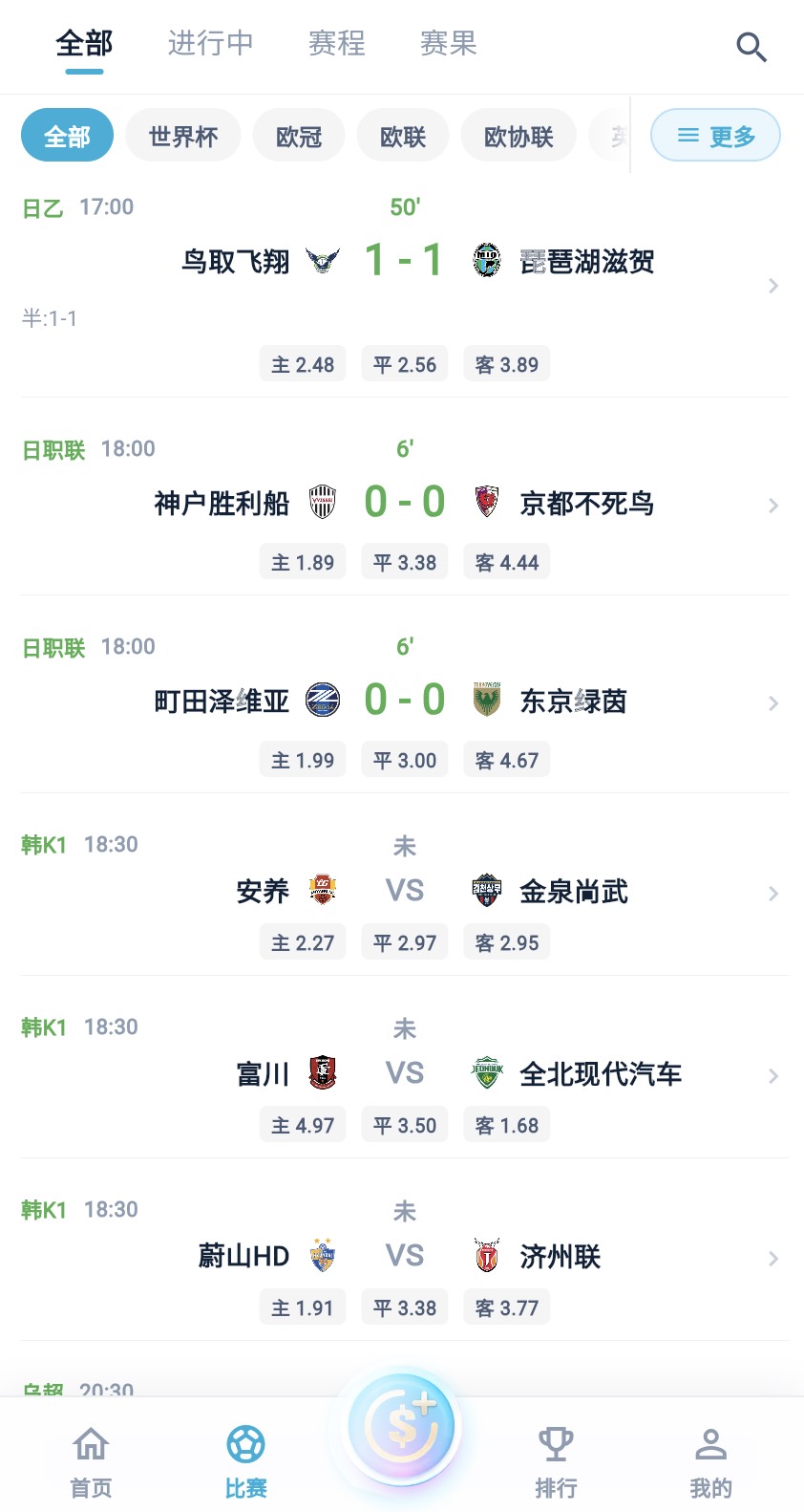 比赛列表