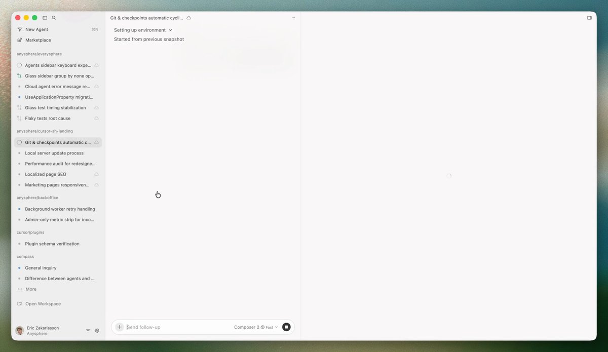 Cursor Agent 侧边栏